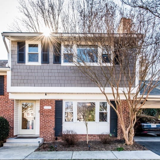 Exterior of Northern Virginian home with brand new carport